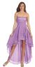 Elegant High-Low Prom Dress with Asymmetrical Hem in Lilac